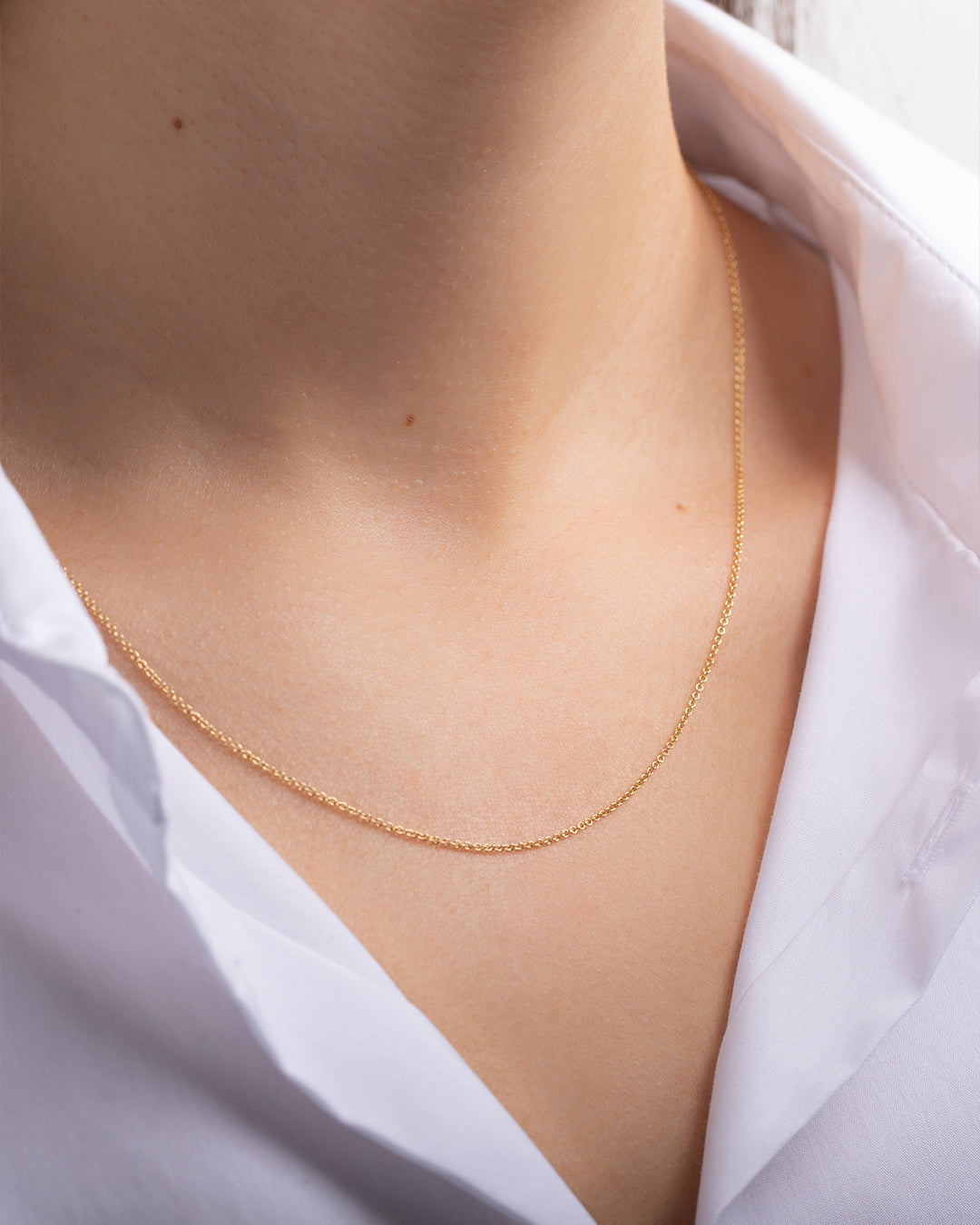 14k Gold Cable Link Chain Necklace