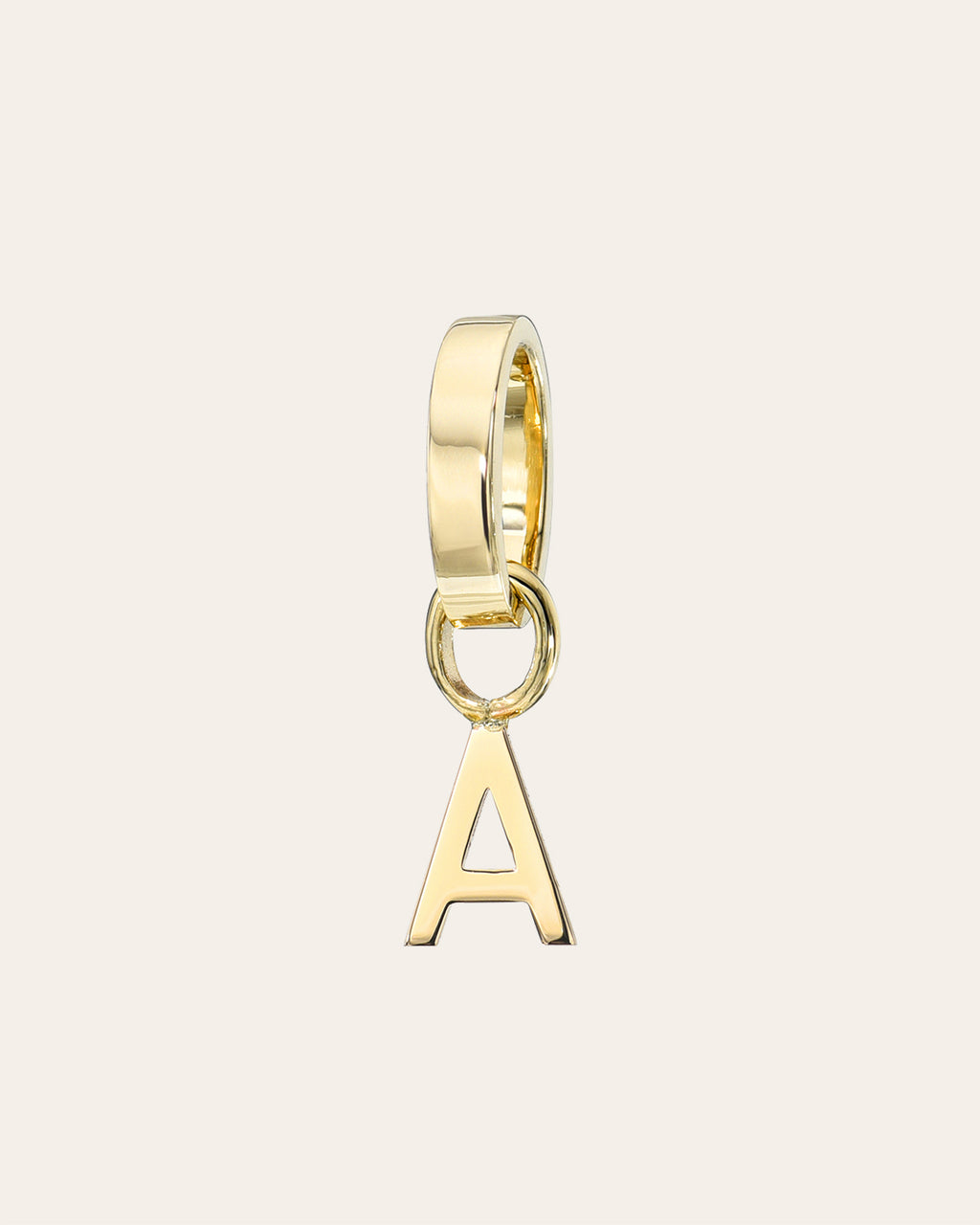 14k initial charm - L