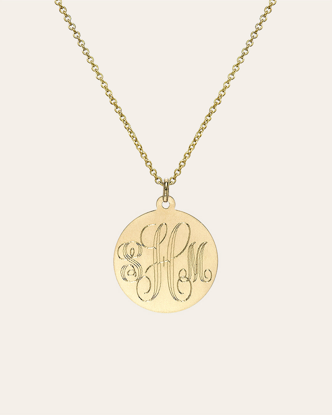 14k Gold Large Disc Pendant Necklace – Zoe Lev Jewelry
