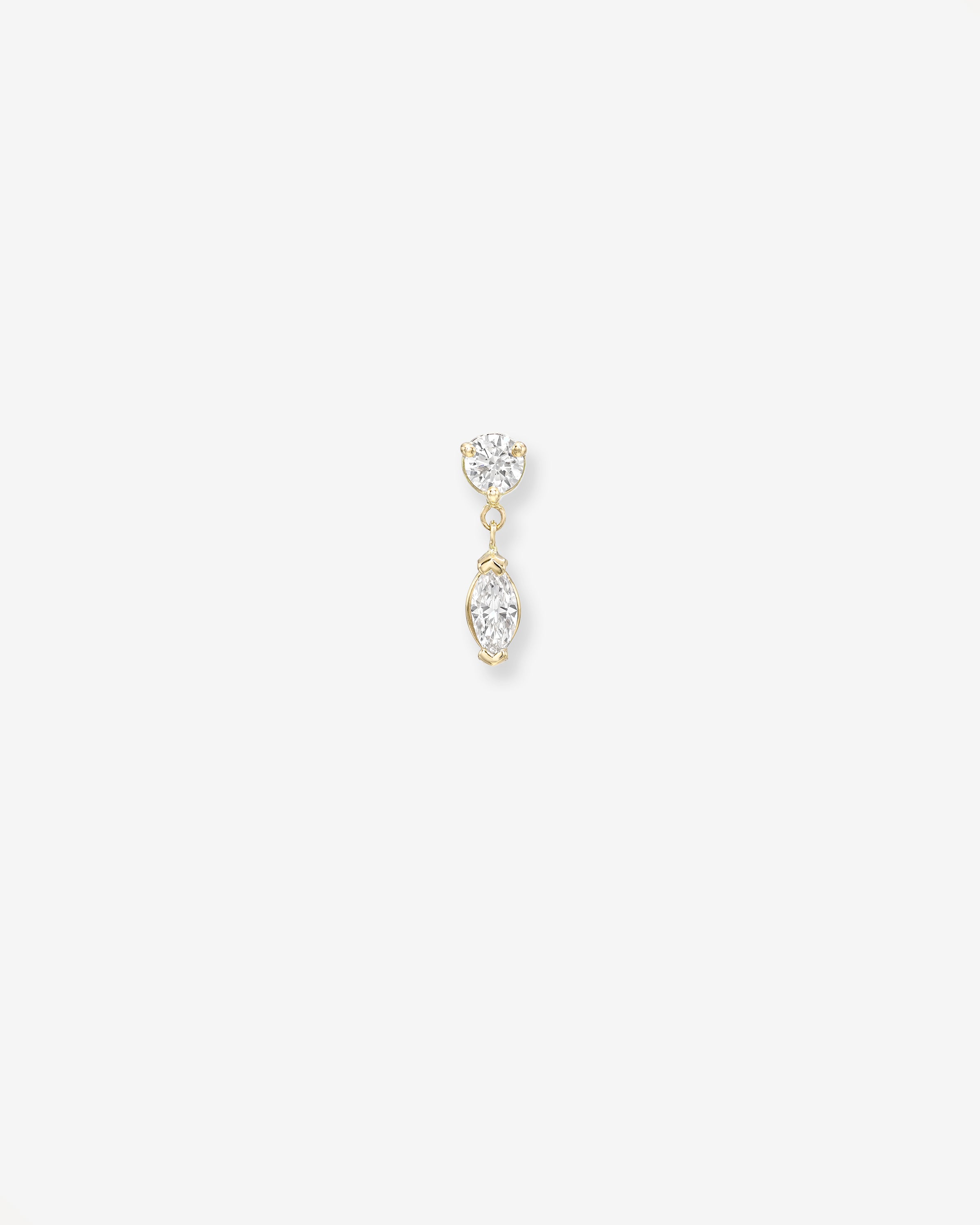 アクセサリー DIAMOND SLAB STUD EARRING Mini Lab Diamond Marquise 3 Prong Drop Stud Earring