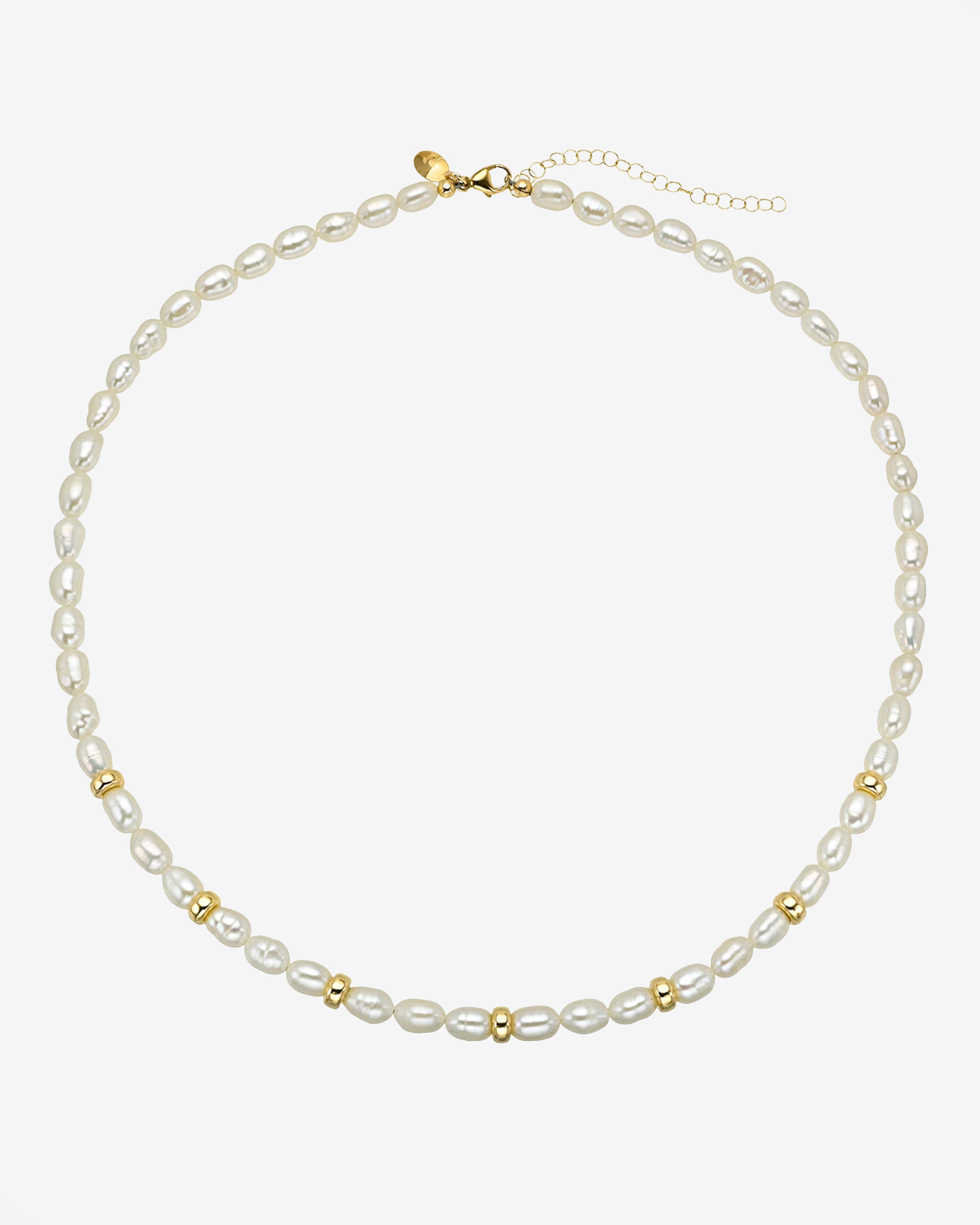 14K Gold Baroque Pearl Segment Necklace
