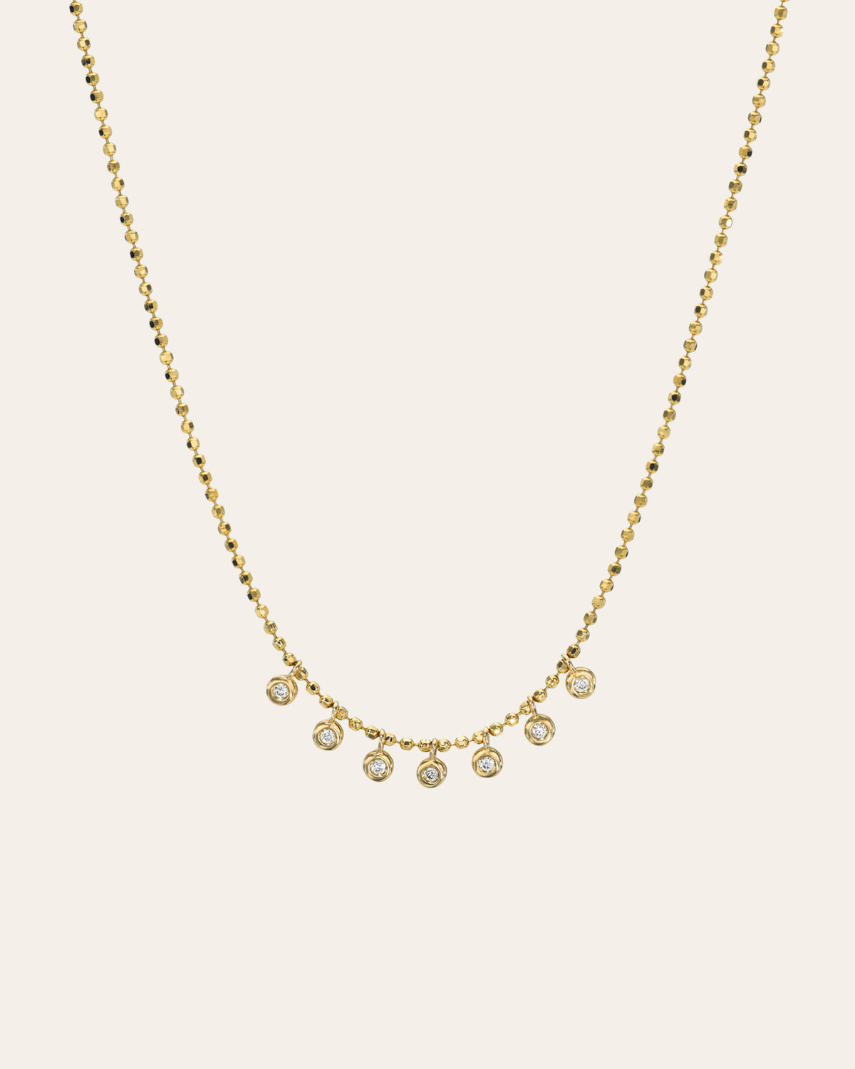 Diamond Bezel Segment Shaker Necklace