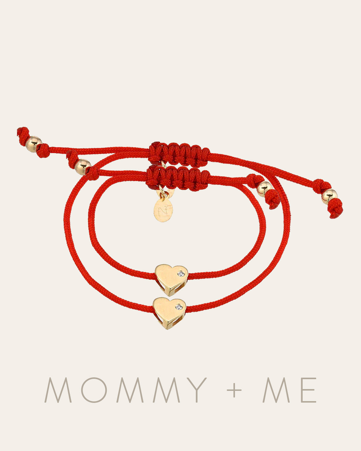 Heart with Diamond Fortune Bracelets - Mommy + Me