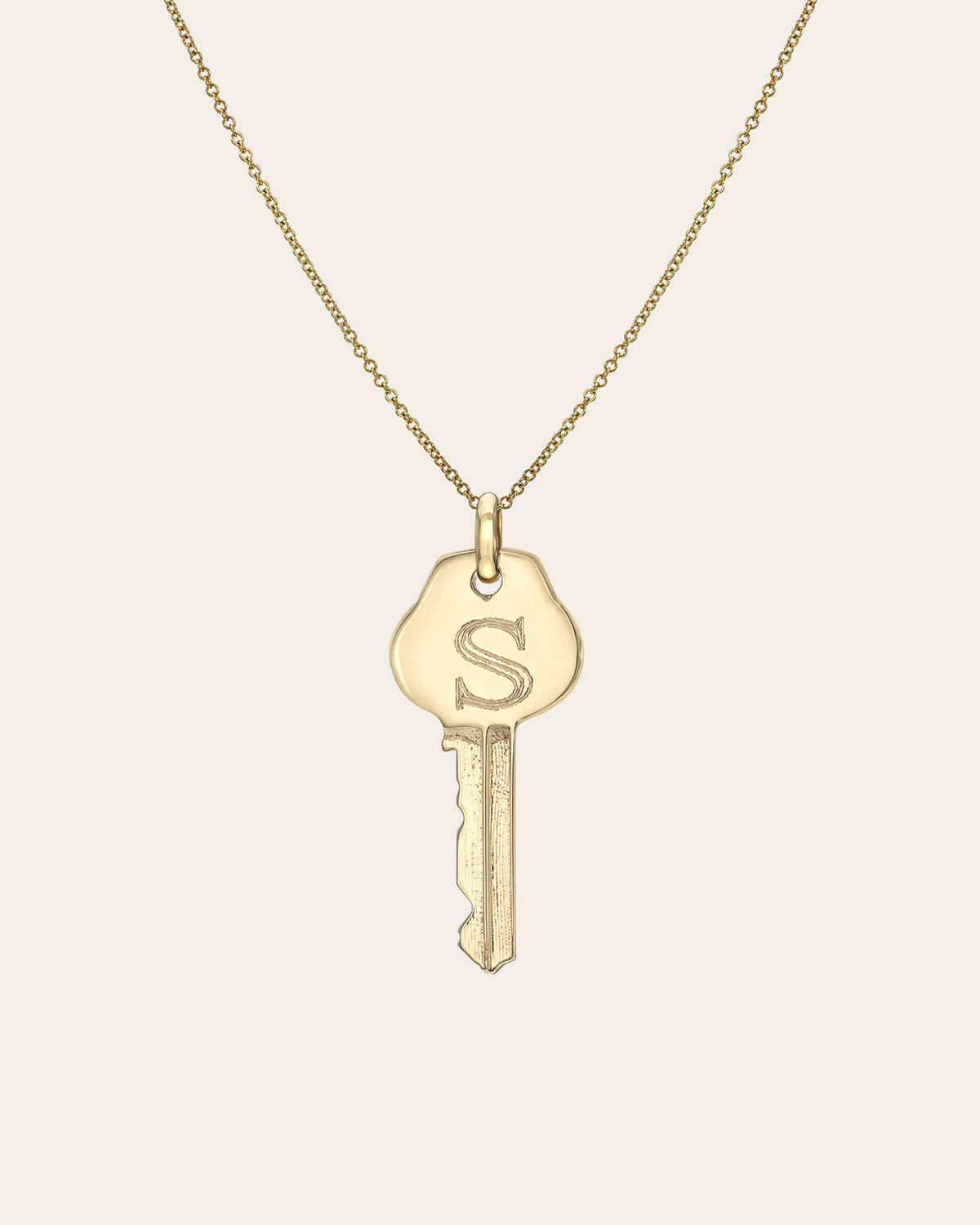 14k Gold Key Necklace