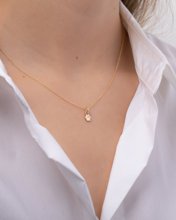 14K Gold Paw Necklace - Zoe Lev Jewelry