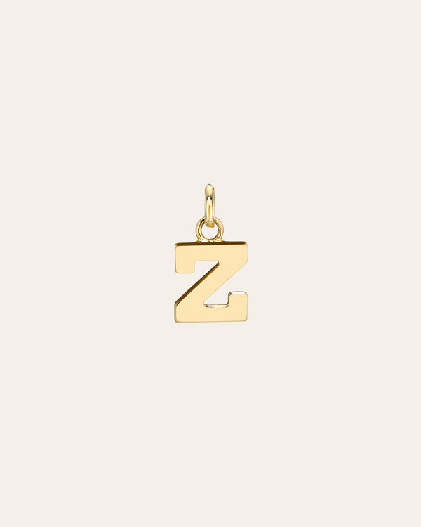 Wholesale Charms - 14k Gold Filled Initial Block Letter Charm Drop