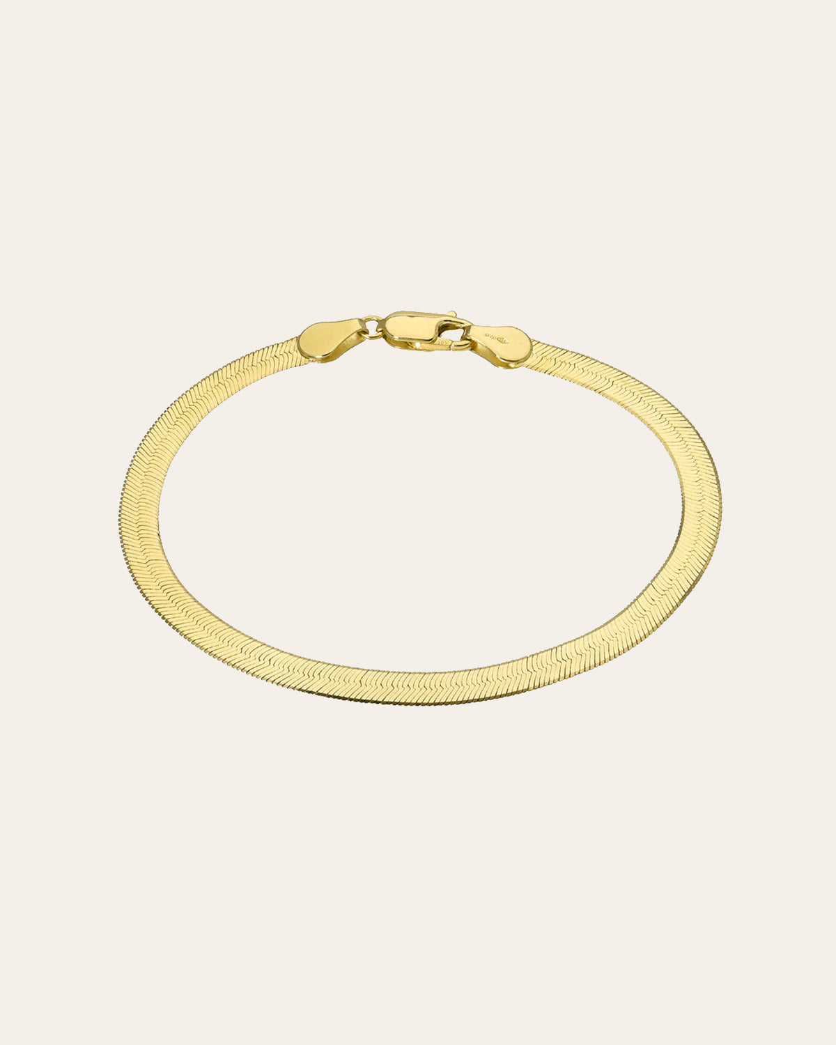 14k Gold Large Herringbone Bracelet