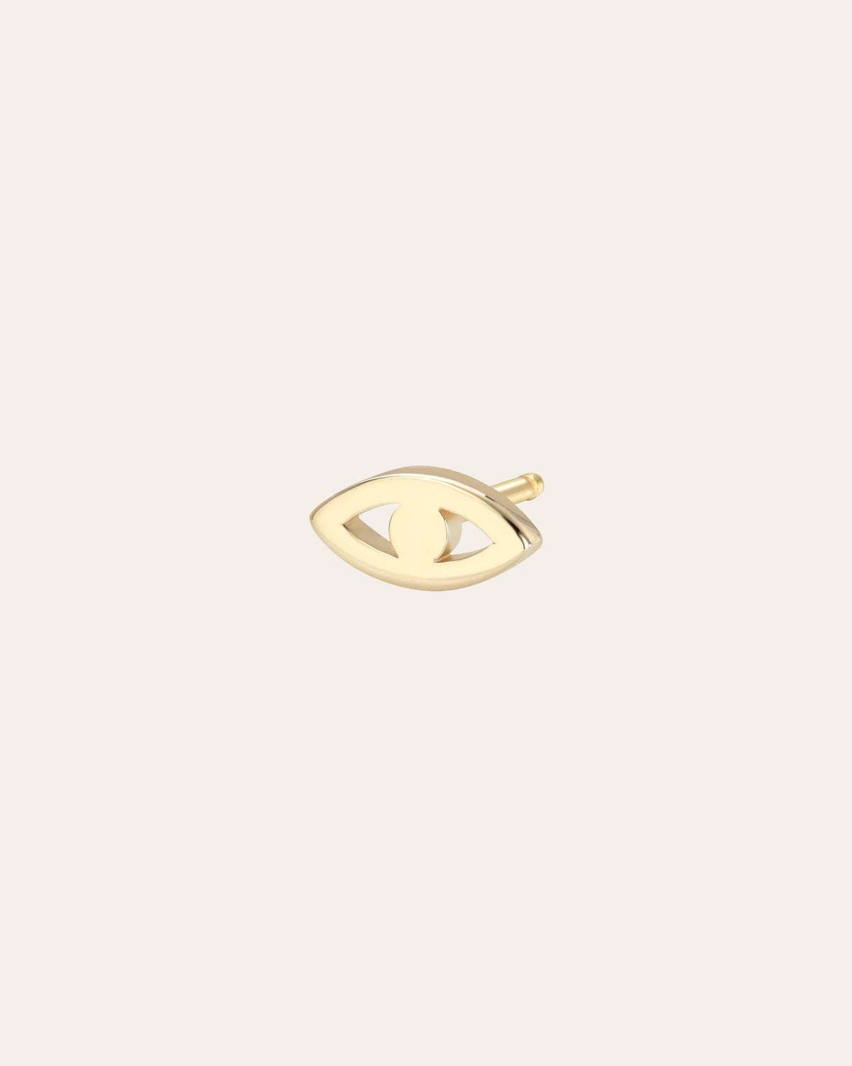 14k Gold Tiny Evil Eye Stud Earring