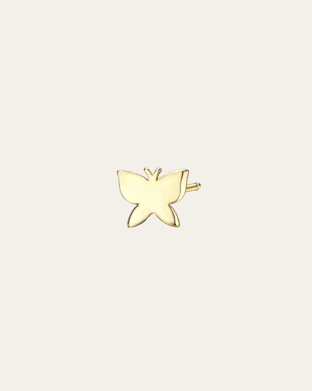 14k Gold Tiny Butterfly Stud Earring