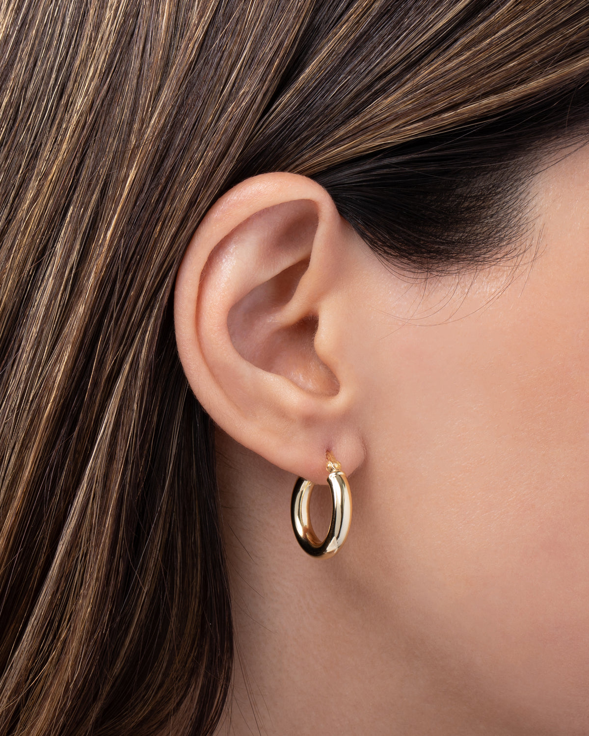 Gold Vermeil Small Thick Hoops