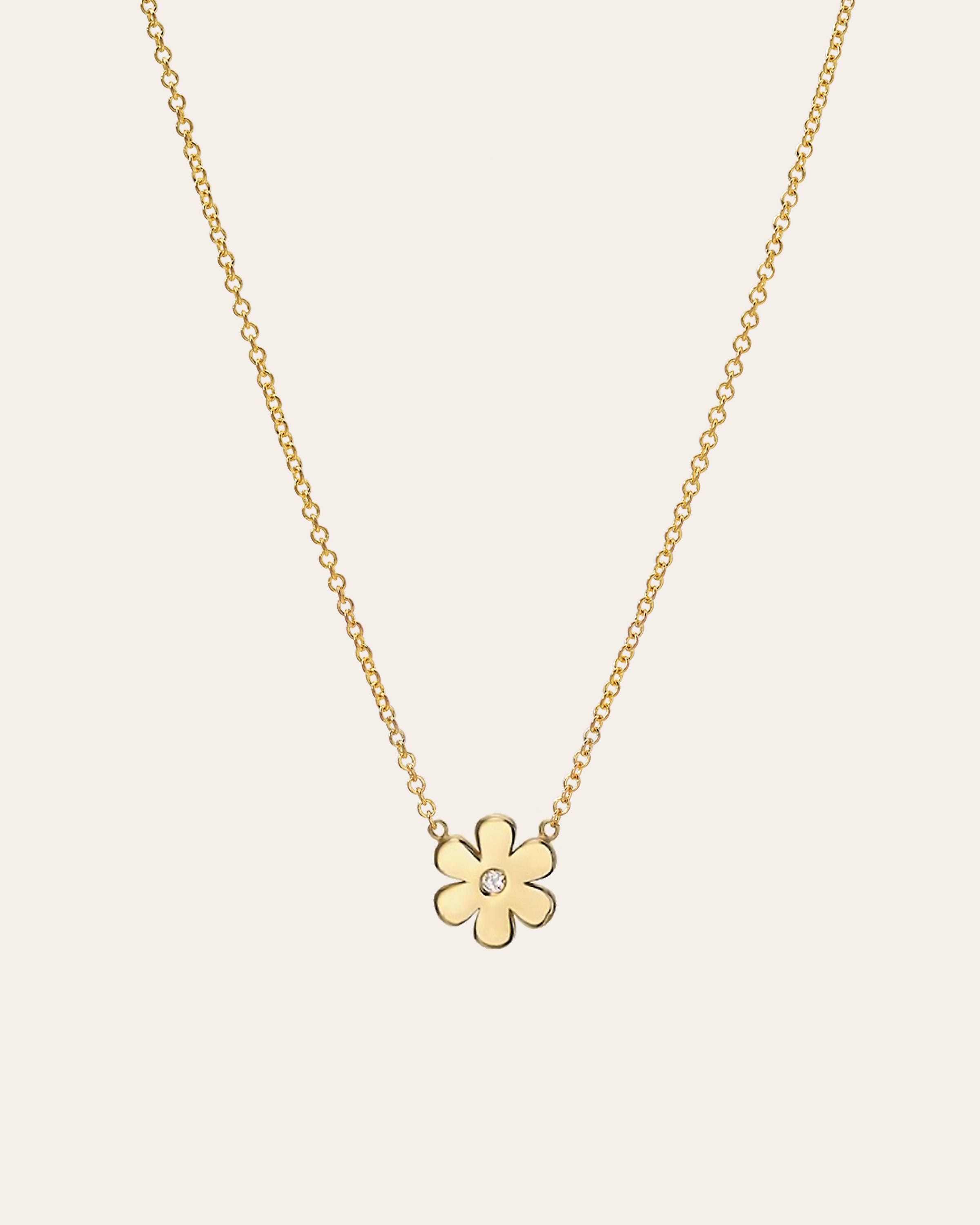 Diamond Flower Necklace – Zoe Lev Jewelry