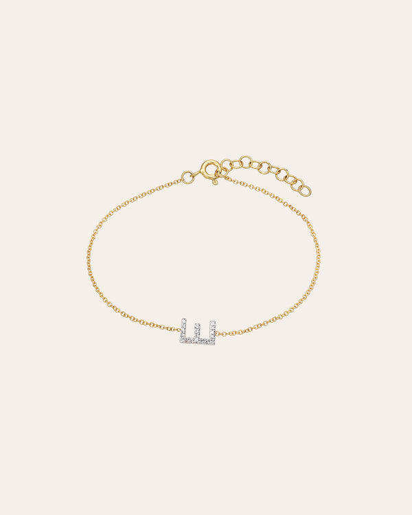 Diamond Letter Bracelet