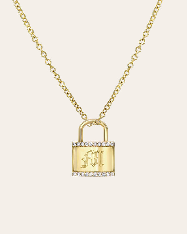 Elle Lock & Key Necklace N10205WZ16