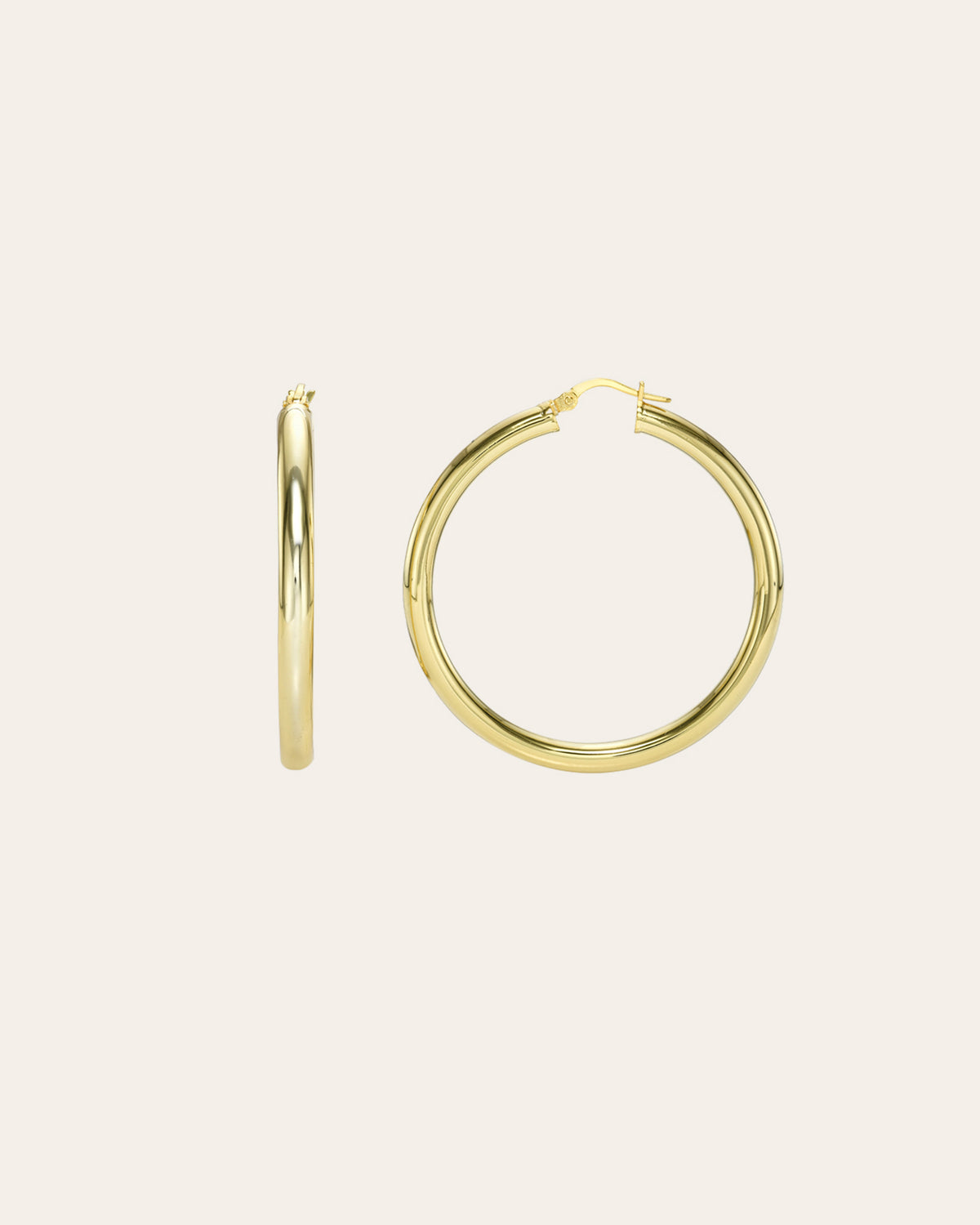 Gold Vermeil Large Thick Hoops