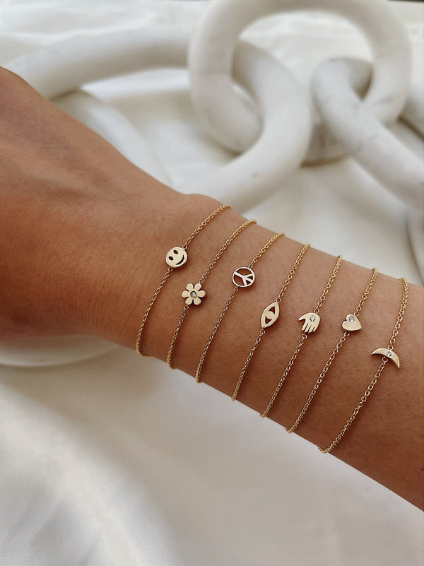 Gold clearance moon bracelet