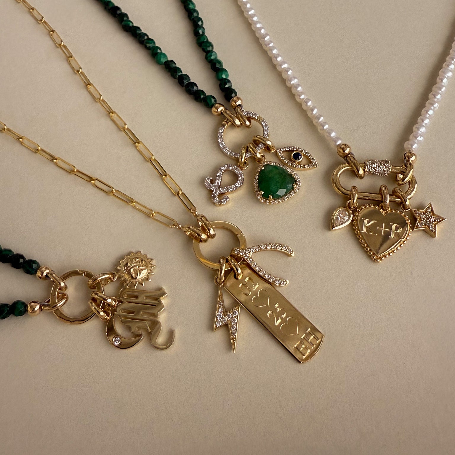 14K Gold Personalized Charm Enhancer Necklace