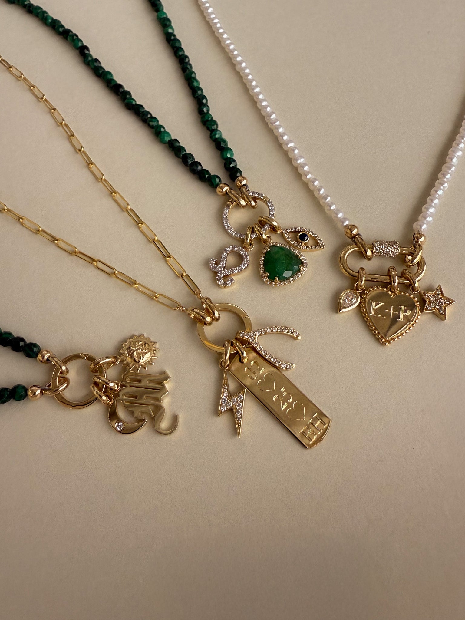 14K Gold Personalized Charm Enhancer Necklace