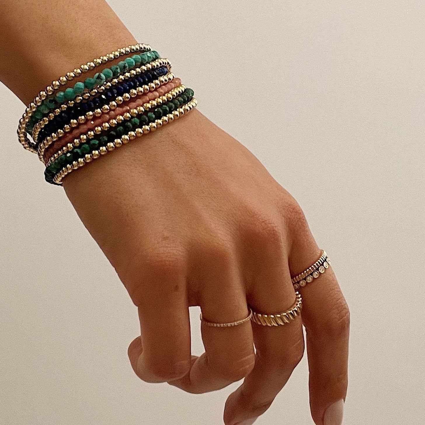 The Meaning and Benefits of Blue Lapis, Turquoise, Malachite, Pink Rhodochrosite, and Black Onyx