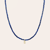 Blue Lapis Bead Necklace Personalized Zoe Lev Jewelry 14K Yellow Gold Yes let's customize it!