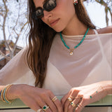 14K Large Natural Beaded Necklace Personalized Zoe Lev Jewelry