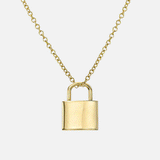 14K Gold Lock Necklace Personalized Zoe Lev Jewelry