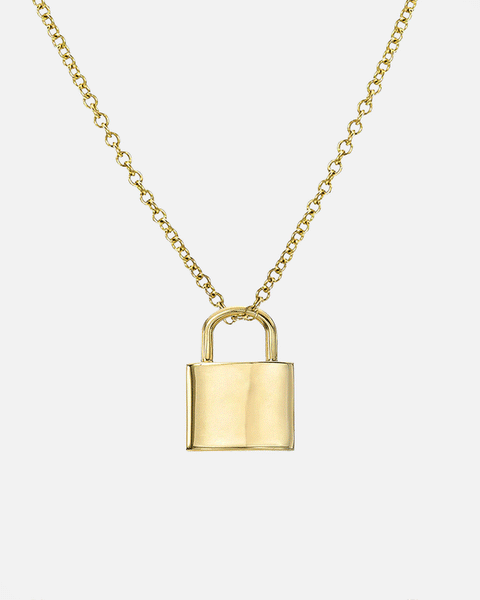 luxjewel padlock ネックレス 50cm 14K-Gold-Lock-