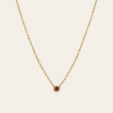 Kids Mini Bezel Birthstone Necklace Kids Zoe Lev Jewelry