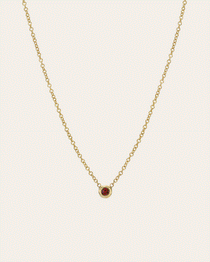 Kids Mini Bezel Birthstone Necklace Kids Zoe Lev Jewelry