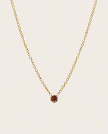 14k Gold Bezel Birthstone Necklace Personalized Zoe Lev Jewelry
