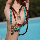 14K Large Natural Beaded Necklace Personalized Zoe Lev Jewelry