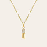 14K Diamond Pill Necklace Zoe Lev Jewelry