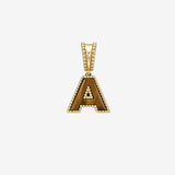 14K Gold Stone Initial Necklace Personalized Zoe Lev Jewelry