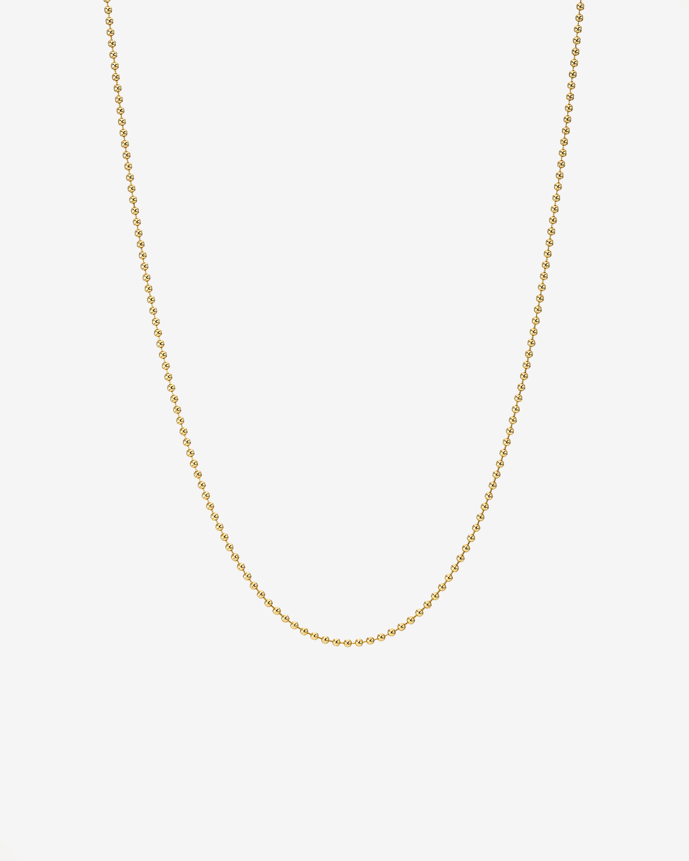 14k Gold Ball Chain Necklace Chains Zoe Lev Jewelry