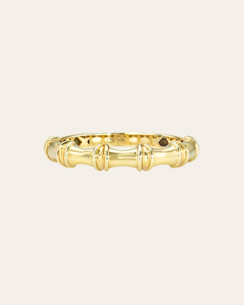 14K Gold Bamboo Ring – Zoe Lev Jewelry