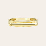 14K Gold Bar Ring Zoe Lev Jewelry