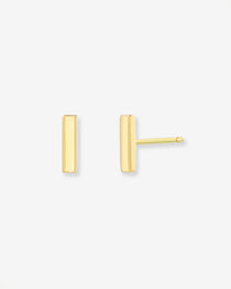 14k Gold Bar Stud Earrings Zoe Lev Jewelry