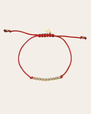 14K Gold Bead Row Fortune Bracelet