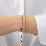 14K Gold Bead Row Fortune Bracelet Fortune Zoe Lev Jewelry