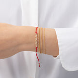 14K Gold Bead Row Fortune Bracelet Fortune Zoe Lev Jewelry