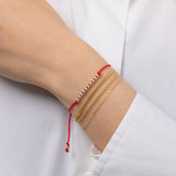 14K Gold Bead Row Fortune Bracelet Fortune Zoe Lev Jewelry