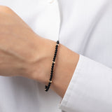 14K Gold Black Onyx Segment Bead Bracelet Zoe Lev Jewelry