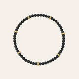 14K Gold Black Onyx Segment Bead Bracelet Zoe Lev Jewelry