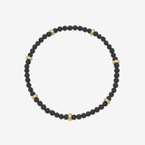 14K Gold Black Onyx Segment Bead Bracelet Zoe Lev Jewelry