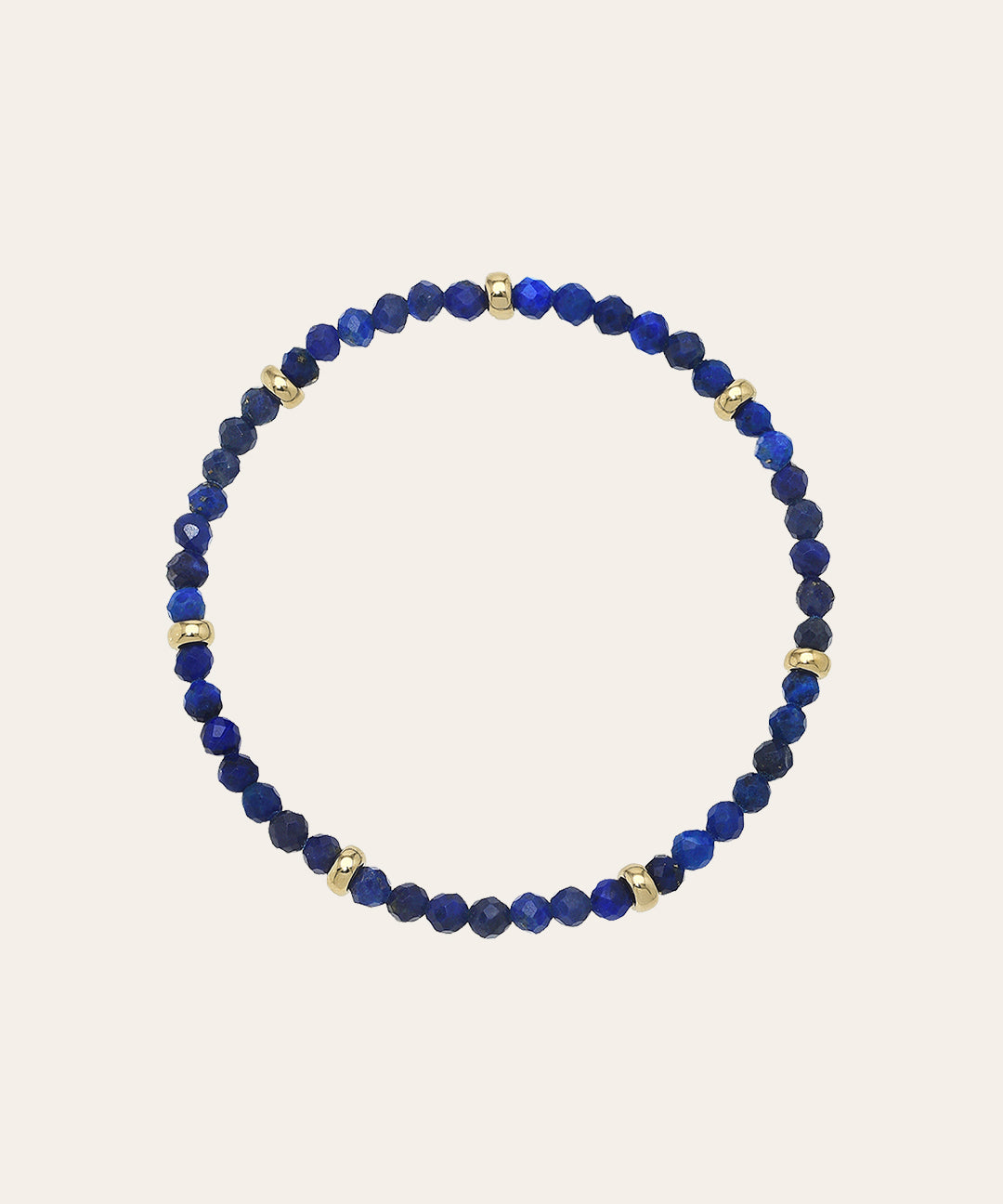 14K Gold Blue Lapis Segment Bead Bracelet Zoe Lev Jewelry