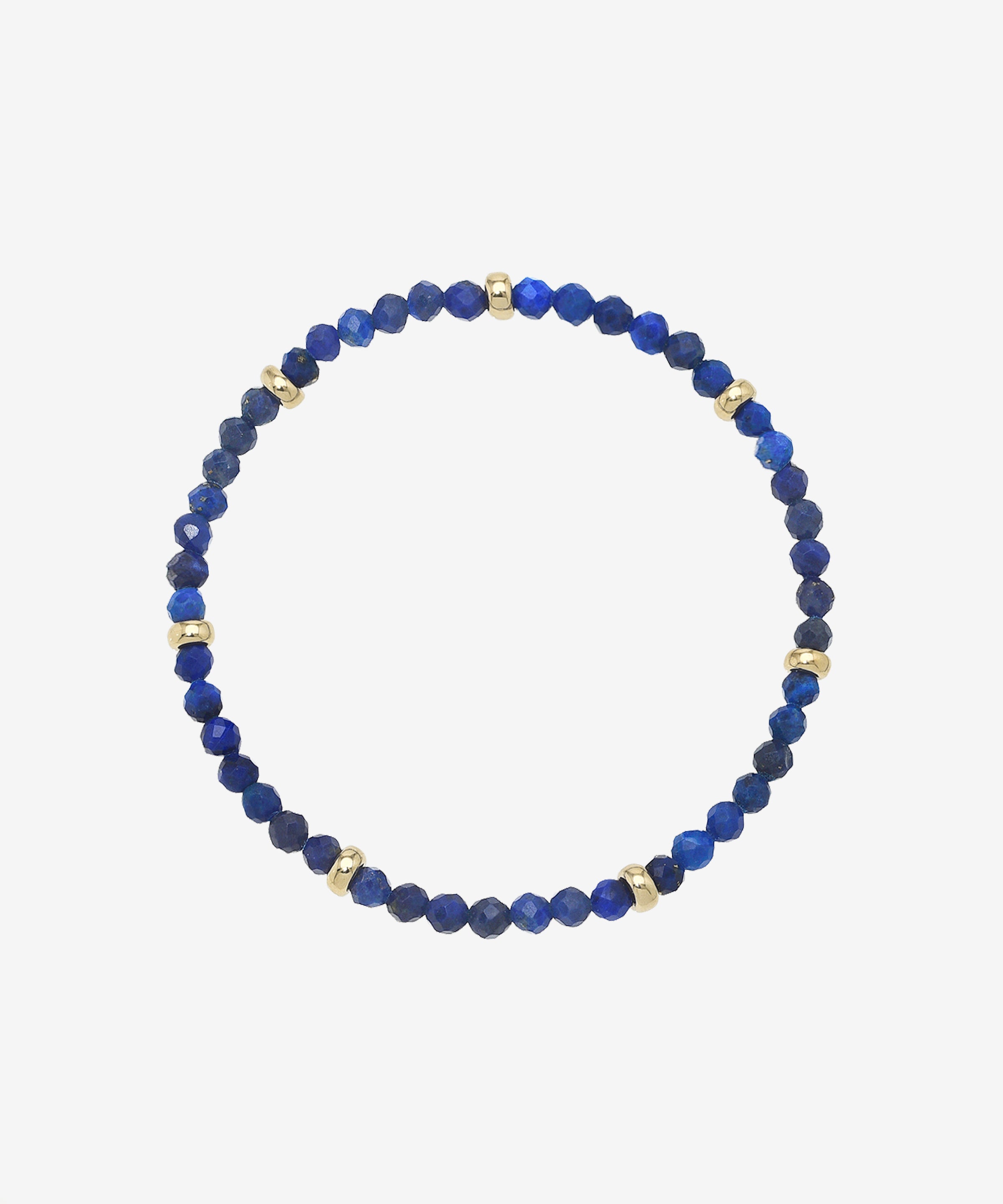 14K Gold Blue Lapis Segment Bead Bracelet Zoe Lev Jewelry