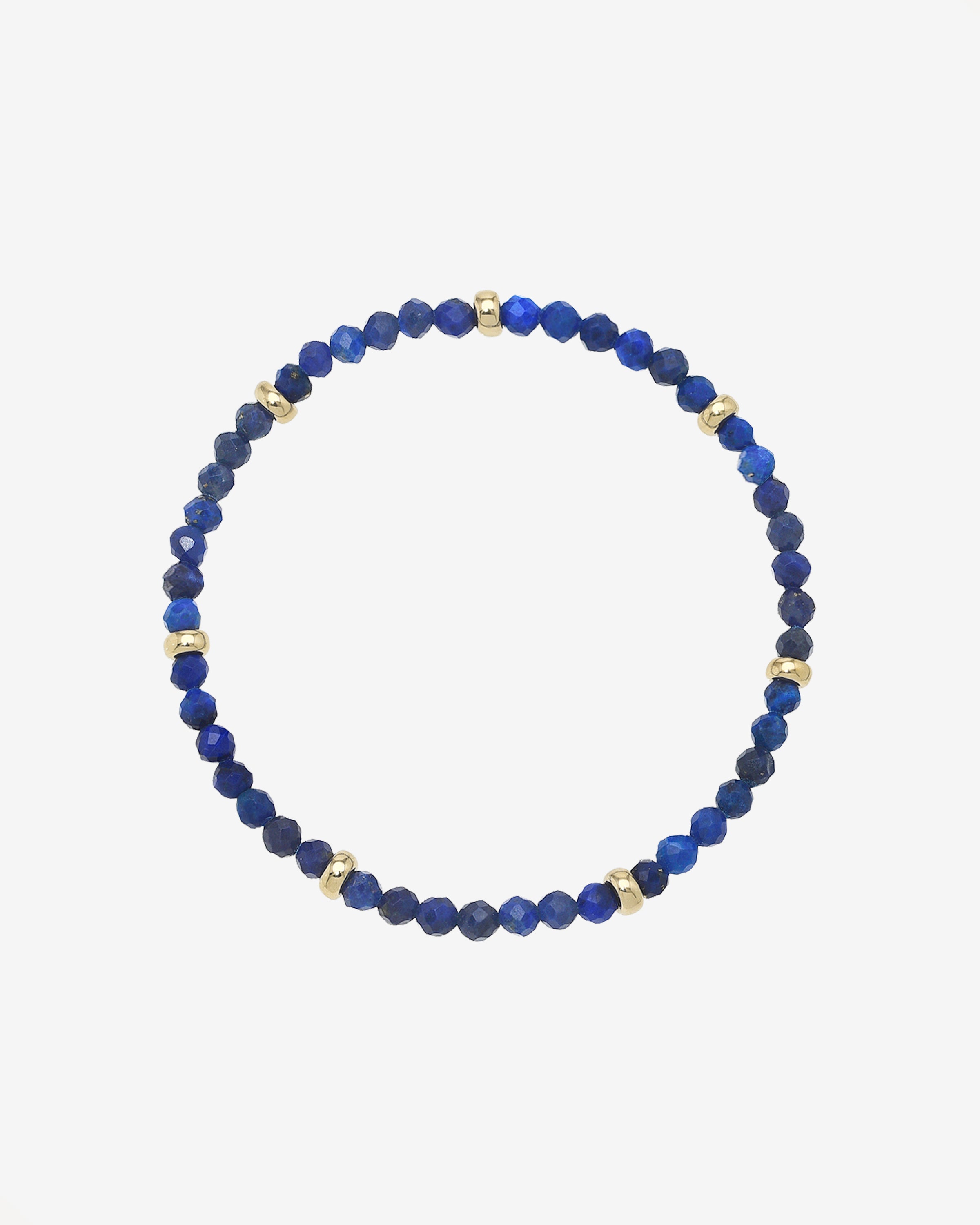 14K Gold Blue Lapis Segment Bead Bracelet Zoe Lev Jewelry