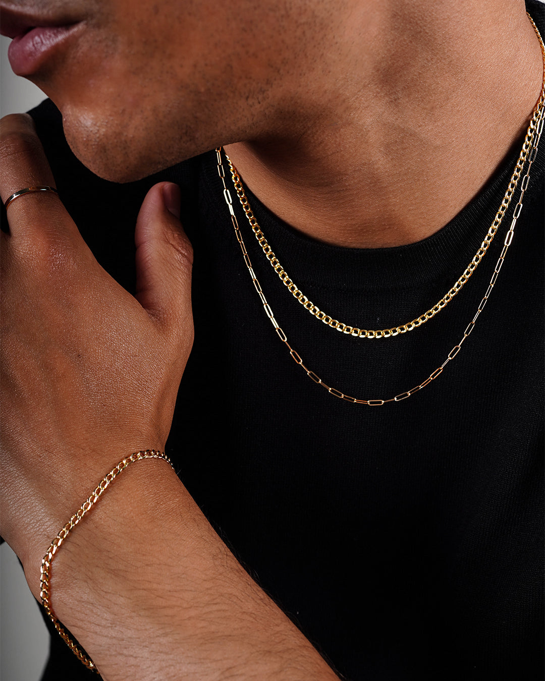 14k Gold Open Link Chain Necklace