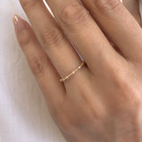 14K Gold Diamond Milgrain Stacking Ring Zoe Lev Jewelry