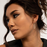 Diamond Curved Bar Stud Earrings Zoe Lev Jewelry