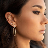 Diamond Split Huggie Earrings Hoops & Huggies Zoe Lev Jewelry